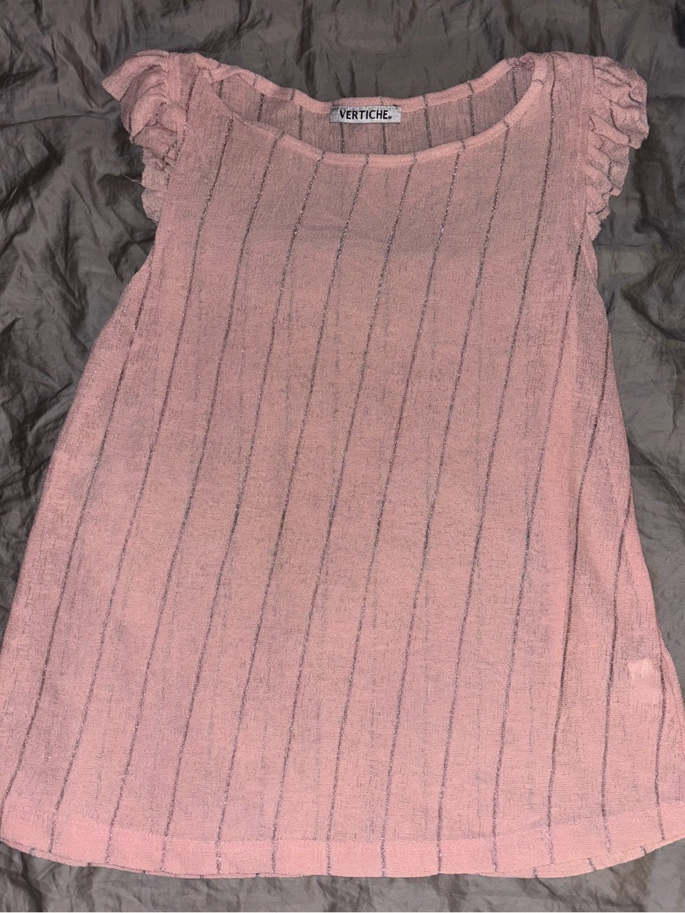 Vertiche Pink Ribbed Knit Top - Picture 2 of 2
